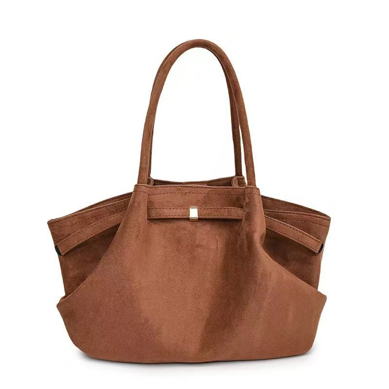 Maison Maryim Women's Suede Tote Bag — texture close-up — handbag