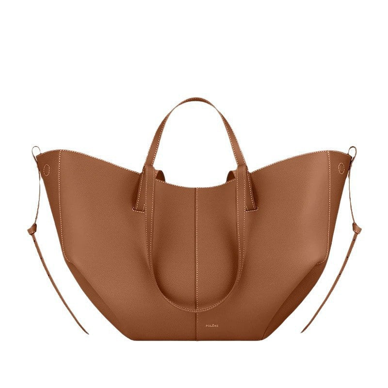 Maison Maryim Lychee-Grain Leather Tote — front view — tote