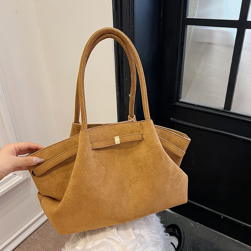 Maison Maryim Women's Suede Tote Bag — lifestyle view — handbag