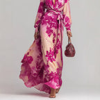 Maison Maryim Elegant Printed Chiffon Maxi Dress — detail view — dress