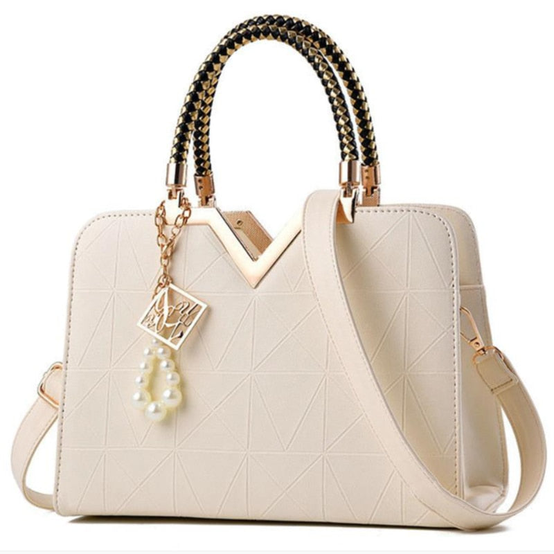 Maison Maryim Embroidered Top-Handle Tote — back view — tote