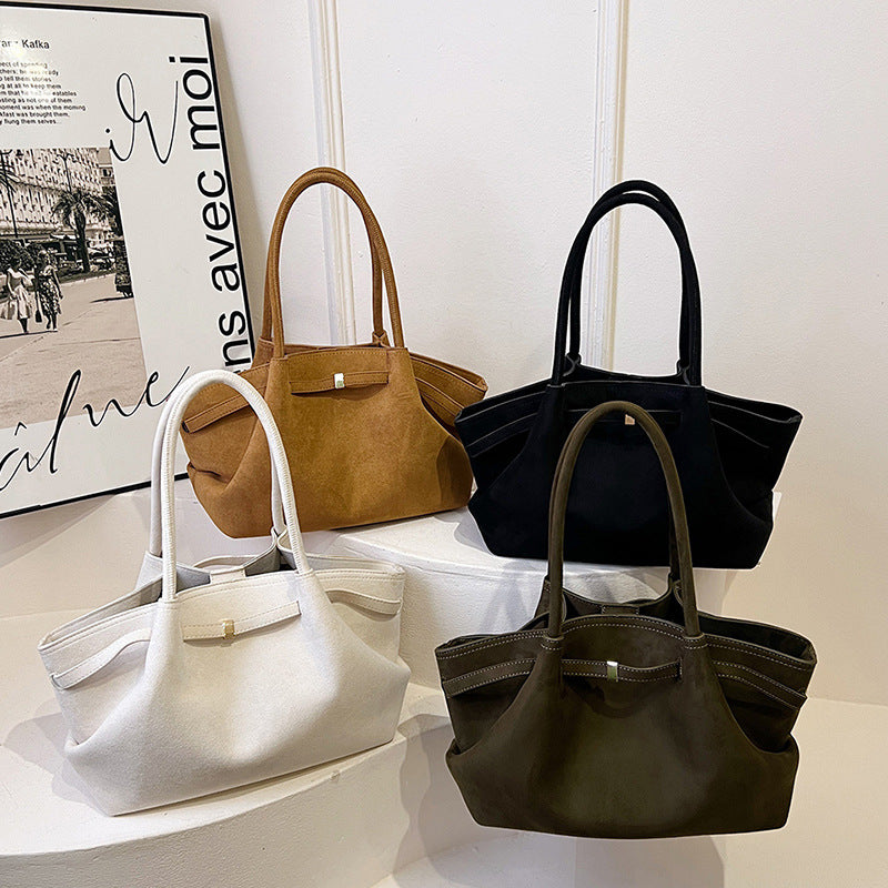 Maison Maryim Women's Suede Tote Bag — front view — handbag