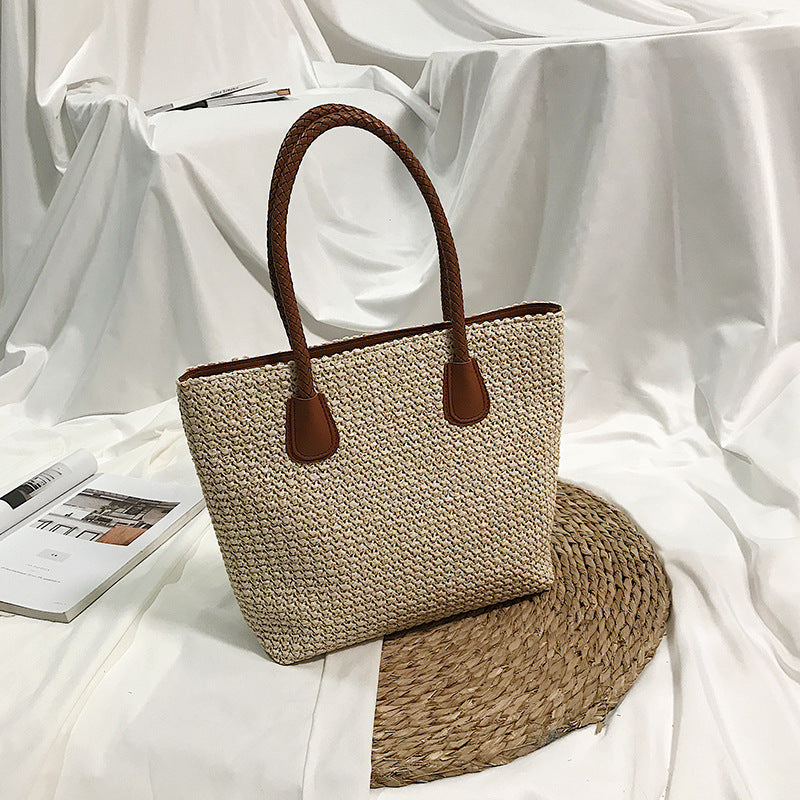 Maison Maryim Woven Straw Basket Bag