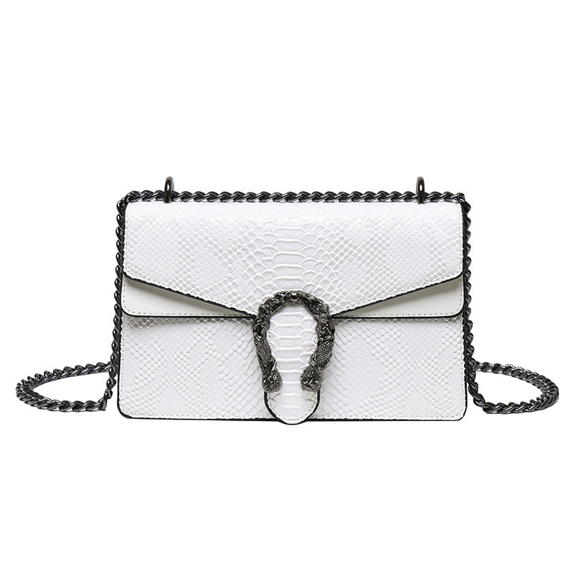 Maison Maryim Croc-Embossed Evening Bag — back view — evening bag