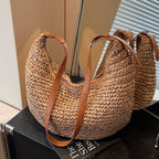Maison Maryim Handwoven Straw Shoulder Bag