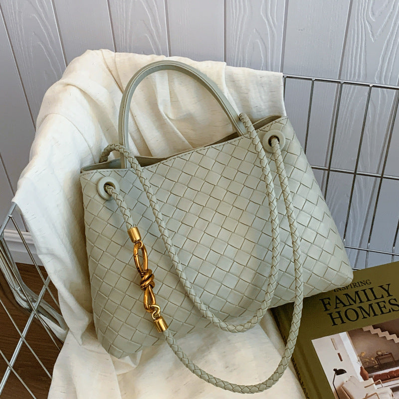 Maison Maryim Woven Knot-Buckle Shoulder Bag