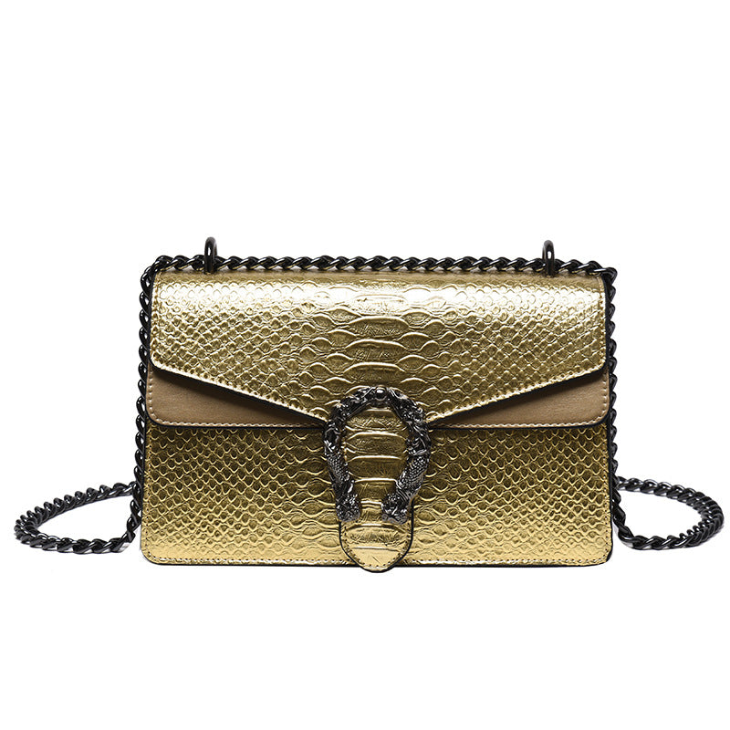 Maison Maryim Croc-Embossed Evening Bag — detail view — evening bag