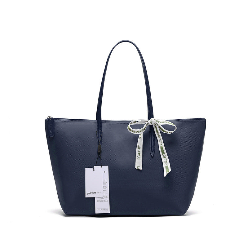 Maison Maryim Croc-Embossed Commuter Tote — vegan leather tote with croc-embossed finish, Élégance collection