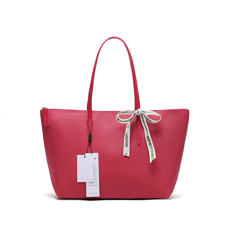 Maison Maryim Croc-Embossed Commuter Tote — vegan leather tote with croc-embossed finish, Élégance collection