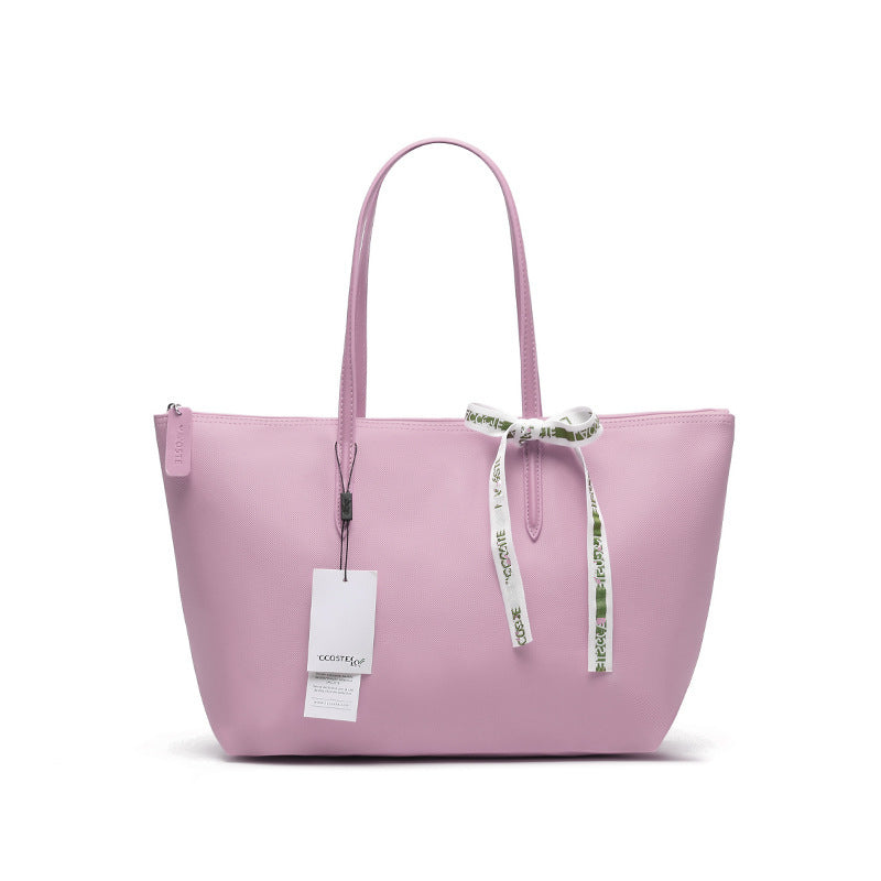 Maison Maryim Croc-Embossed Commuter Tote — vegan leather tote with croc-embossed finish, Élégance collection