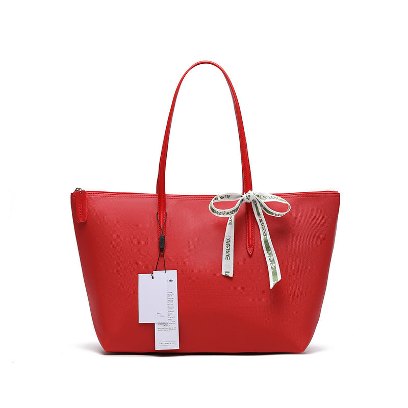 Maison Maryim Croc-Embossed Commuter Tote — vegan leather tote with croc-embossed finish, Élégance collection
